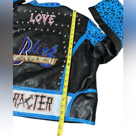 For Her NYC Women’s Studded Bling Moto Jacket - Picture 12 of 16